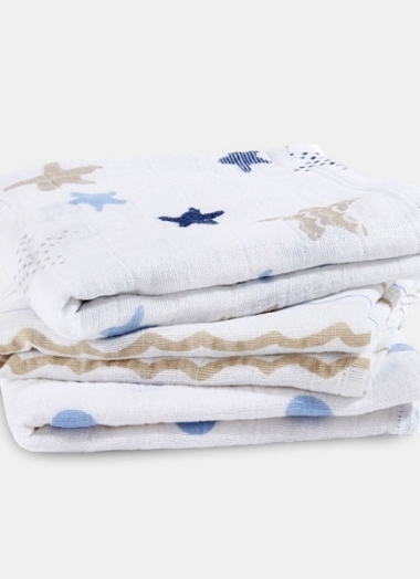 Муслиновые пеленки для новорожденных Aden&Anais средние, набор 3, Rock Star