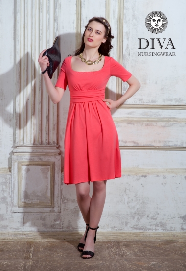Платье для кормящих и беременных Diva Nursingwear Stella, Corallo