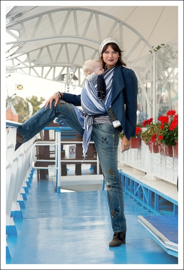 Слинг-шарф Ellevill Zara Tricolor Blue
