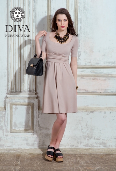 Платье для кормящих и беременных Diva Nursingwear Stella, Grano