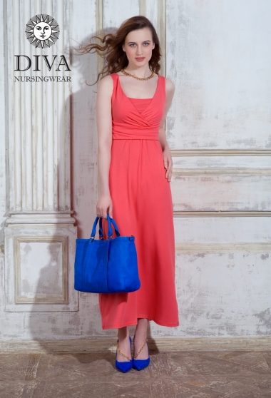 Сарафан для кормящих и беременных Diva Nursingwear Alba Maxi, Corallo