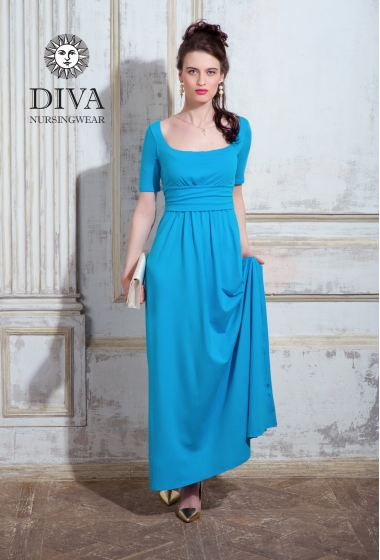 Платье для кормящих и беременных Diva Nursingwear Stella Maxi, Celeste
