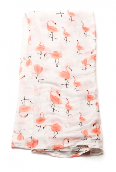Муслиновая пеленка для новорожденных Diva большая, Flamingo Cotton