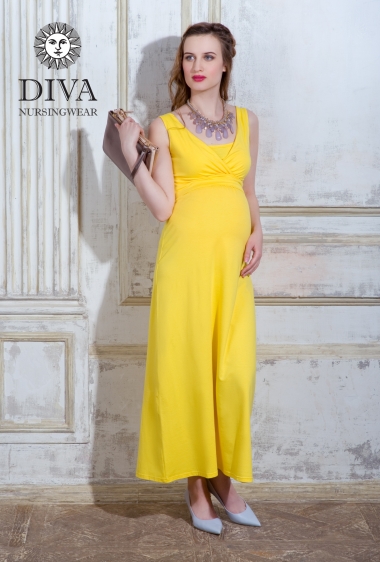 Сарафан для кормящих и беременных Diva Nursingwear Alba Maxi, Limone