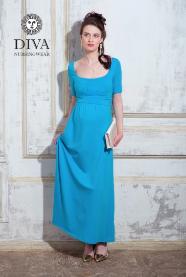 Платье для кормящих и беременных Diva Nursingwear Stella Maxi, Celeste