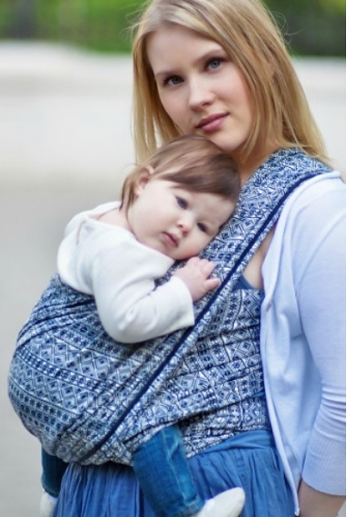 Слинг-шарф Didymos Indio (Prima) темно-сине-белый