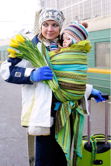 Слинг-шарф Ellevill Zara Tricolor Green