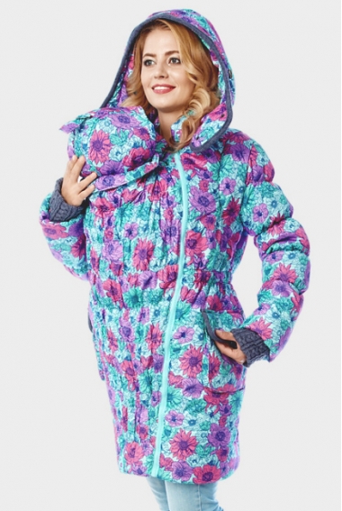 Слингокуртка зимняя Gliona 3в1, пион