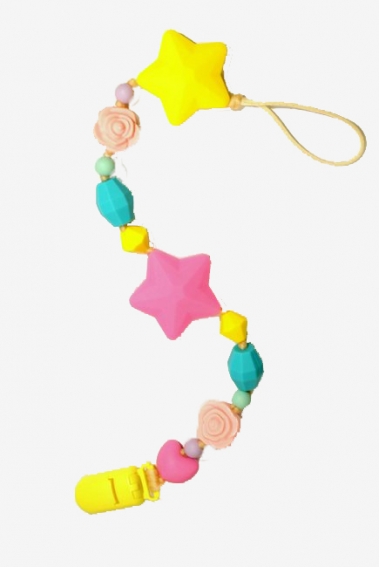 Силиконовый держатель на клипсе Майя, розовый