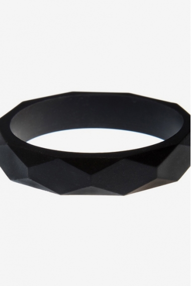 Молочный браслет из пищевого силикона, черный