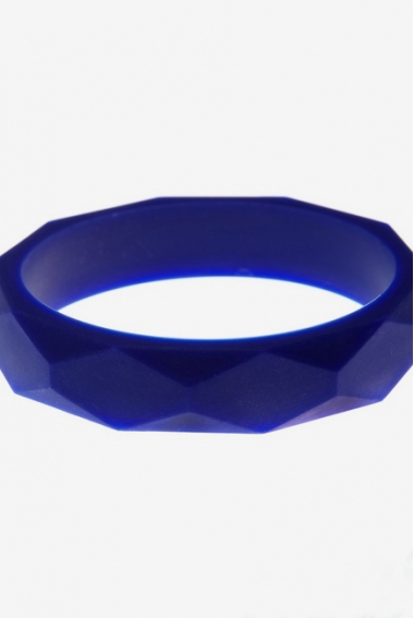 Молочный браслет из пищевого силикона, синий