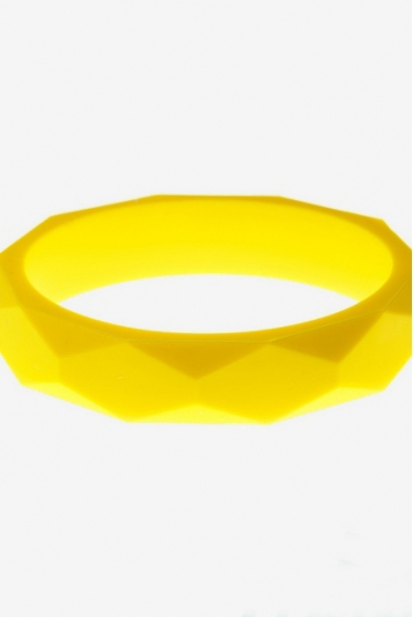 Молочный браслет из пищевого силикона, желтый