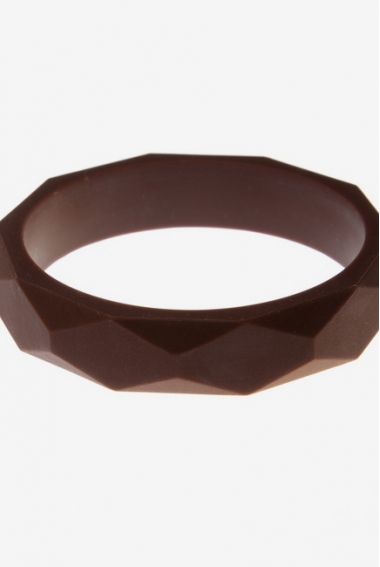 Молочный браслет из пищевого силикона, коричневый