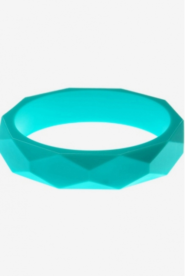 Молочный браслет из пищевого силикона, бирюзовый