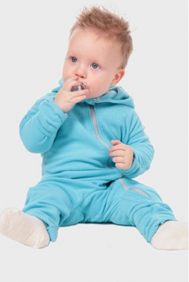 Флисовая поддева (флисовый комбинезон), бирюзовый