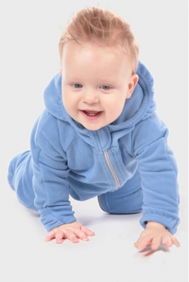 Флисовая поддева (флисовый комбинезон), голубой