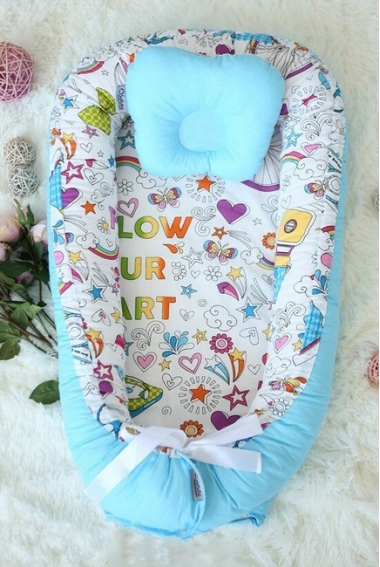 Кокон-гнездышко для новорожденных Babynest Holiday Blue