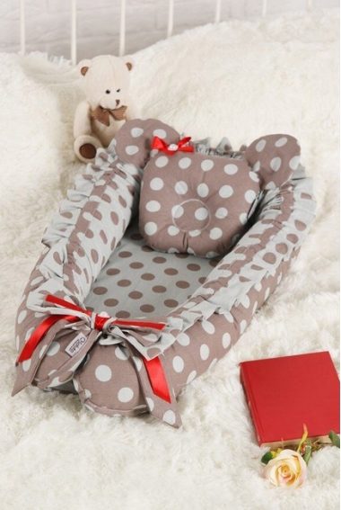 Кокон-гнездышко для новорожденных Babynest Polka Dot Duble