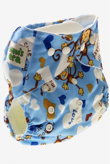 Многоразовый подгузник Mums Era, Обезьянки (с 2 вкладышами)