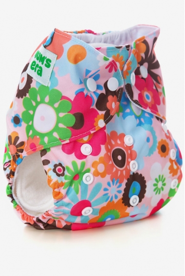 Многоразовый подгузник Mums Era, Цветы (с 2 вкладышами)