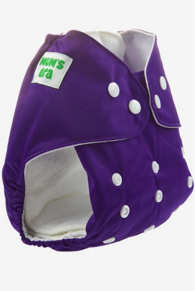 Многоразовый подгузник Mums Era, фиолетовый (с 2 вкладышами)