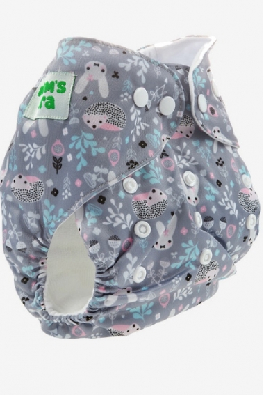 Многоразовый подгузник Mums Era, Зайки (с 2 вкладышами)