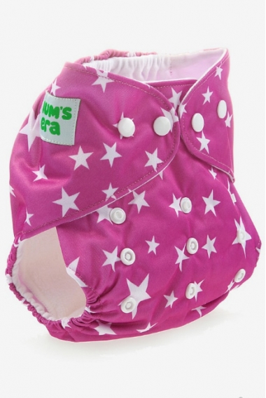 Многоразовый подгузник Mums Era, Звездочки сиреневые (с 1 вкладышем)
