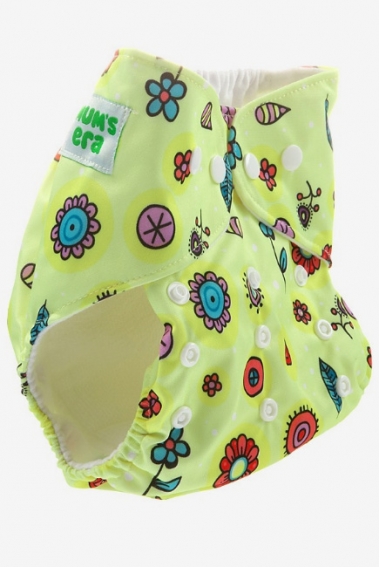 Многоразовый подгузник Mums Era, Цветочки (с 1 вкладышем)