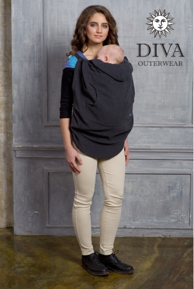 Слингонакидка из шерсти Diva Outerwear Antracite (графит)