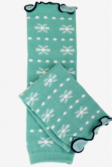 Слингогетры (гетры для детей) "Snowflakes Mint"
