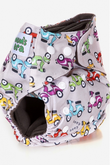 Многоразовый угольный подгузник Mums Era, Мопеды (с 2 вкладышами)