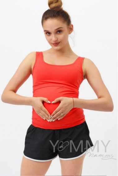 Майка для беременных и кормящих, алая