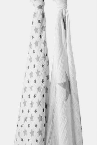 Муслиновые пеленки для новорожденных Aden&Anais большие, набор 2, Twinkle