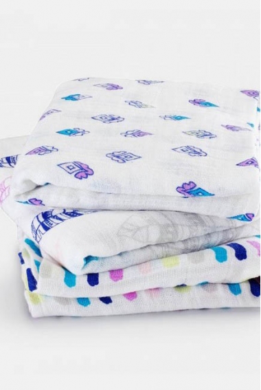 Муслиновые пеленки для новорожденных Aden&Anais средние, набор 3, Musy Wink