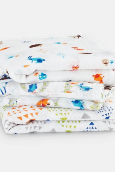 Муслиновые пеленки для новорожденных Aden&Anais средние, набор 3, Musy Paper Tales