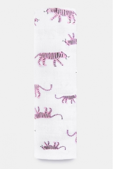 Муслиновая пеленка для новорожденных Aden&Anais, Pink Tigers