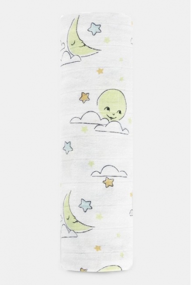 Муслиновая пеленка для новорожденных Aden&Anais органическая, большая, Sun+Moon