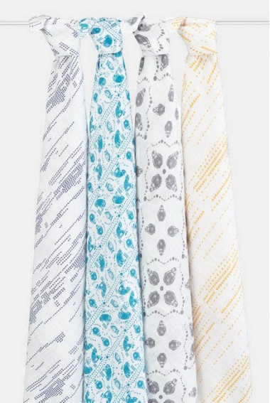 Муслиновые пеленки для новорожденных Aden&Anais, большие, набор 4, Kindred