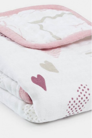 Муслиновое одеяло для коляски Aden&Anais, Stroller Blanket Heart Breaker