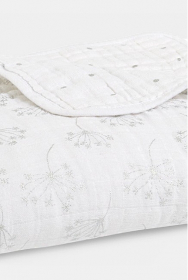 Муслиновое одеяло Aden&Anais, мерцающее, Metallic Silver Deco