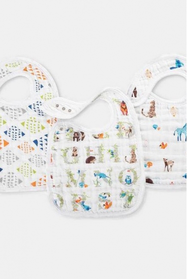 Слюнявчик Aden&Anais, набор из 3 штук, Paper Tales