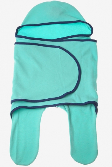 Пеленка кокон для новорожденных (комбинезон-конверт), ментол