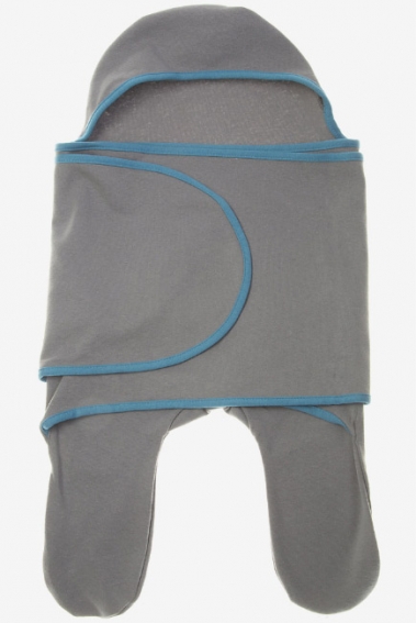 Пеленка кокон для новорожденных (комбинезон-конверт), серый