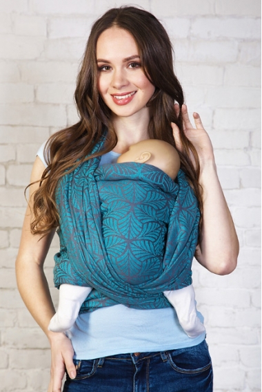 Слинг-шарф с бамбуком Jungle, аквариус