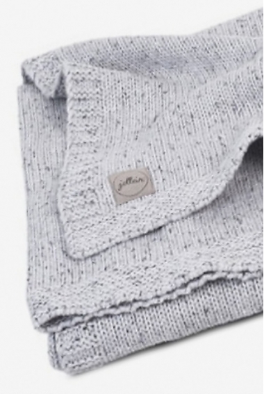 Вязаный плед для новорожденного Jollein Confetti, серый, средний