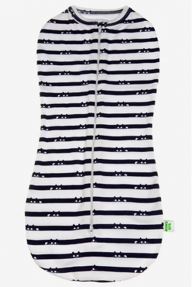 Пеленка-кокон для новорожденных трикотажный, котики