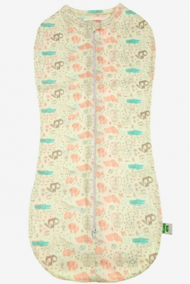 Пеленка-кокон для новорожденных трикотажный, звери