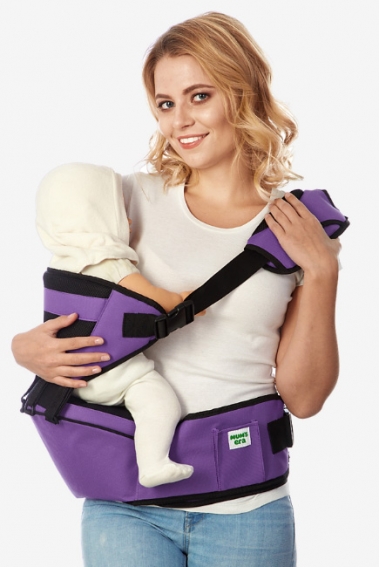 Хипсит со спинкой Comfort Mums Era, фиолетовый-черный