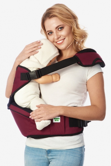 Хипсит со спинкой Comfort Mums Era, бордовый-черный