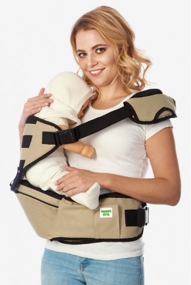 Хипсит со спинкой Comfort Mums Era, шампань-черный